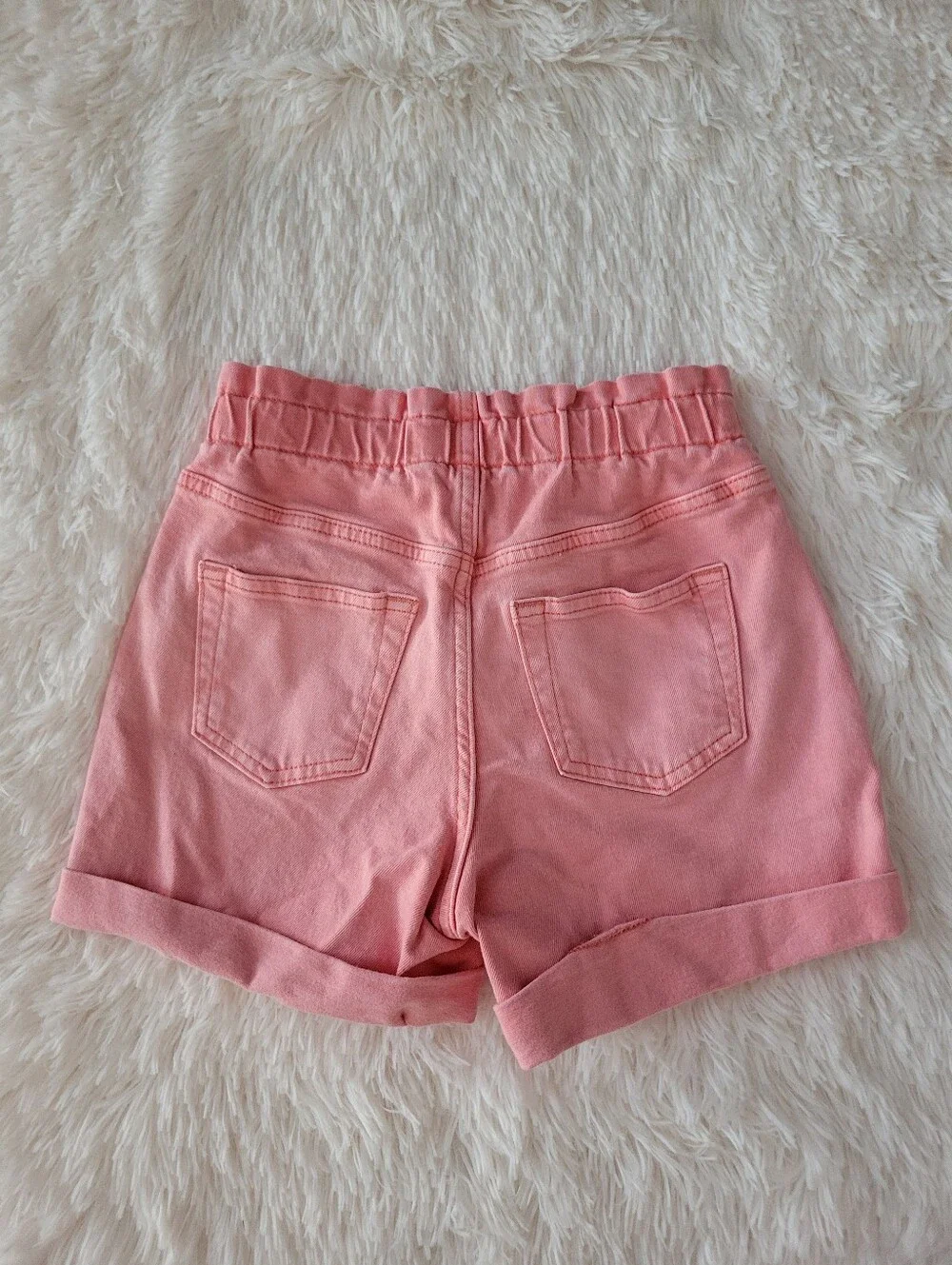 Gap Kids Light Orange Denim Cuffed Shorts Girls Size 10